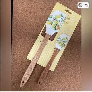 NWT Ciora Lemon Print Silicone Spatula Set